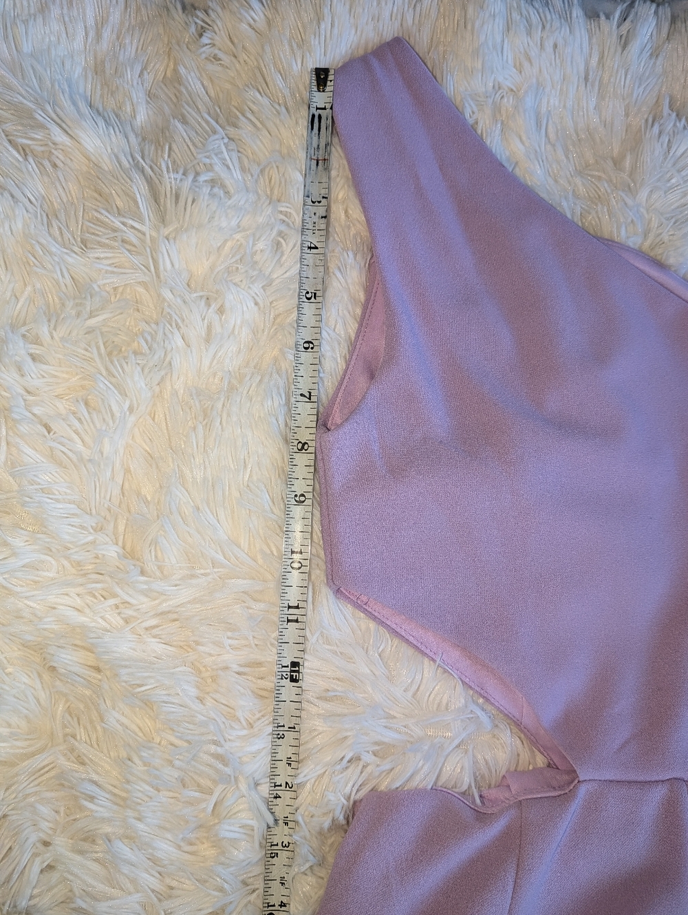 Lilac One-Shoulder/Assymetrical Strap Cutout Jumpsuit XS - Picture 8 of 10